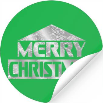 Discover Merry christmas silver Stickers