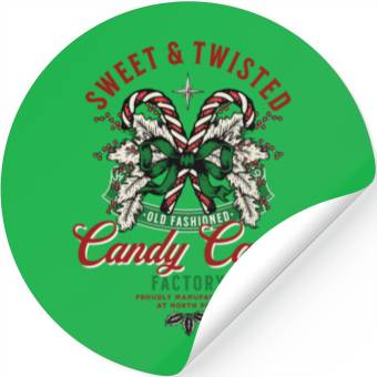 Discover Sweet and Twisted Candy Canes Stickers