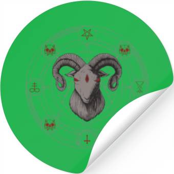 Discover Satanic evil GOAT Design Stickers