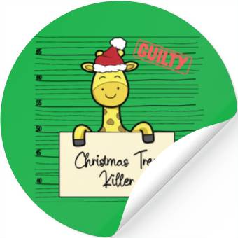 Discover Giraffe christmas funny prison Stickers