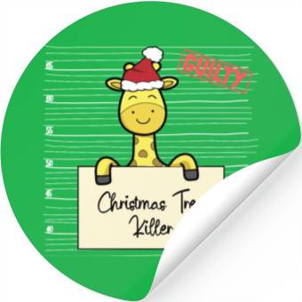 Discover Giraffe christmas funny prison Stickers