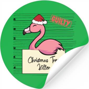 Discover Flamingo christmas funny prison Stickers