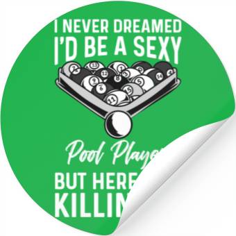 Discover I Never Dreamed Billiards Pool Player Stickers