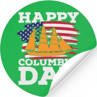 Discover Columbus Day 1492 Stickers