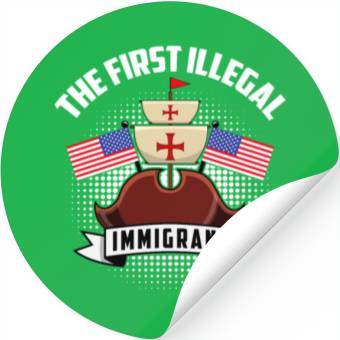 Discover Columbus Day 1492 Stickers