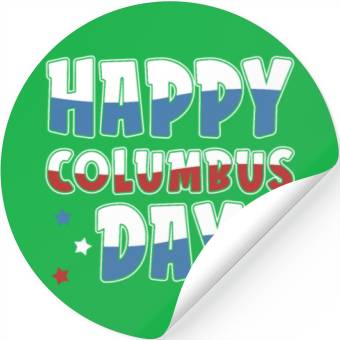 Discover Columbus Day 1492 Stickers