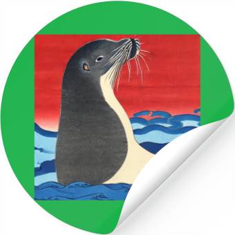 Discover Ukiyo-e Seal, Japanese Print Stickers