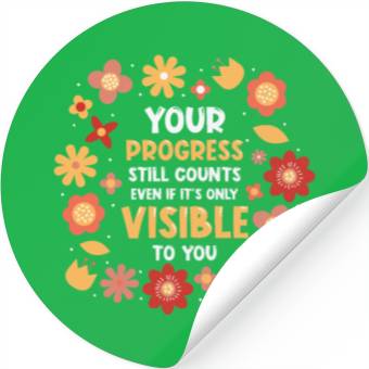 Discover Progress Life Quotes Positive Message Wisdom Stickers