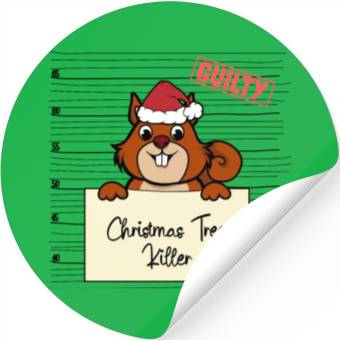 Discover Squirrel christmas funny prison Stickers
