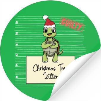 Discover turtle christmas funny prison Stickers