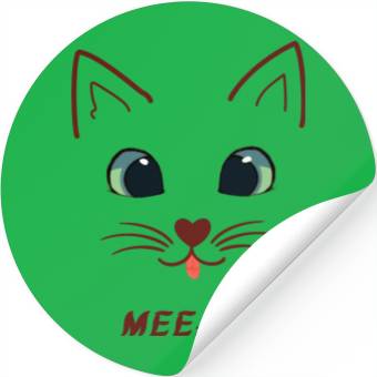 Discover Illustration Cat Cute Face Stickers 2