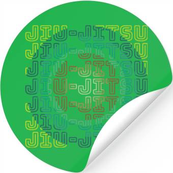 Discover Jiu Jitsu Rainbow Circle Stickers