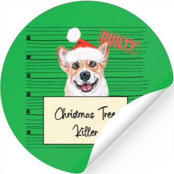 Discover Corgi christmas funny prison Stickers