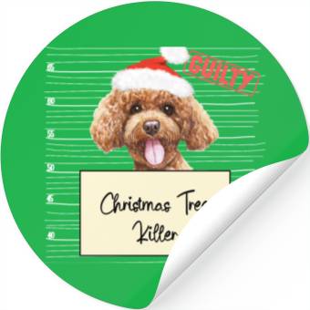 Discover poodle christmas funny prison Stickers
