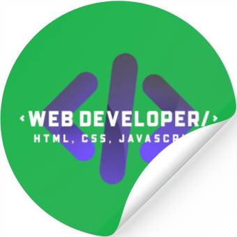 Discover Web Developer Typography (HTML, CSS, JavaScript) Stickers