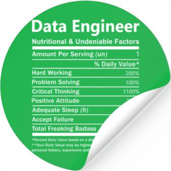 Discover Data Engineer Stickers - Nutritional And Undeniable