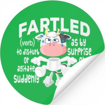 Discover Fartled Cow Stickers