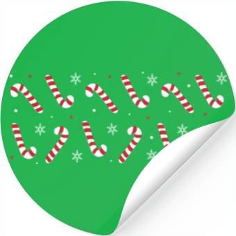 Discover Christmas Candy Canes Stickers
