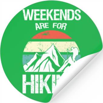 Discover Weekends are for Hiking Stickers