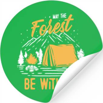 Discover May The Forest Be With You Stickers