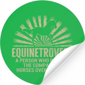 Discover Cowboy Stickers, Equinetrovert Funny Equestrian
