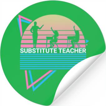 Discover Substitute Teacher Retro Stickers