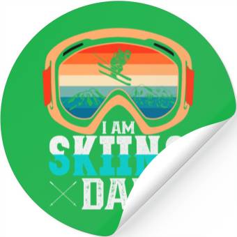Discover I AM SKIING DAD Funny dad Stickers