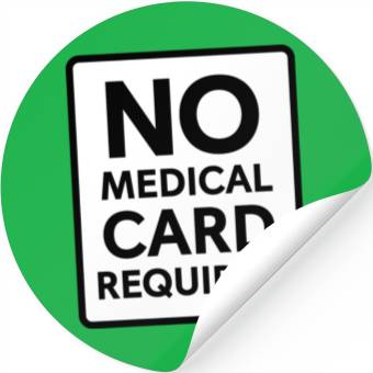 Discover No Medical Card Required Stickers