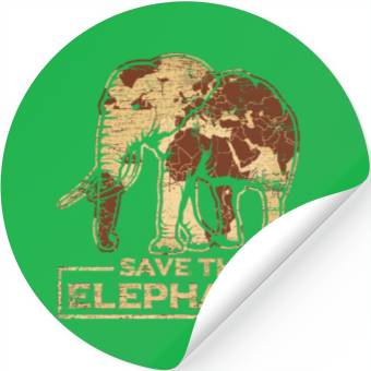 Discover Save The Elephants Elephant Stickers
