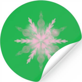Discover Pink snowflake Stickers