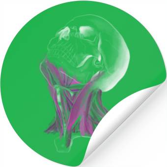 Discover Synthwave Skull Stickers