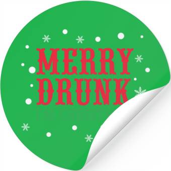 Discover merry drunk i'm christmas Stickers