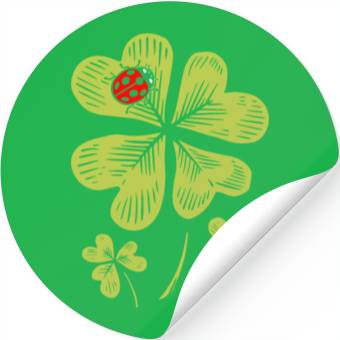Discover Ladybug St. Patricks Day Bug Catcher Entomologist Stickers