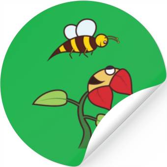 Discover bee flower amazon Stickers