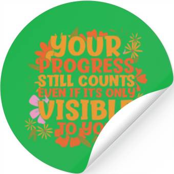 Discover Progress Life Quotes Positive Message Wisdom Stickers