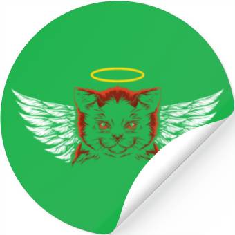 Discover Angel and devil cat Stickers
