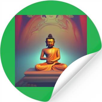 Discover Buddha statue portrait Stickers