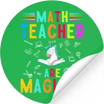 Discover Math Teacher Unicorn Stickers