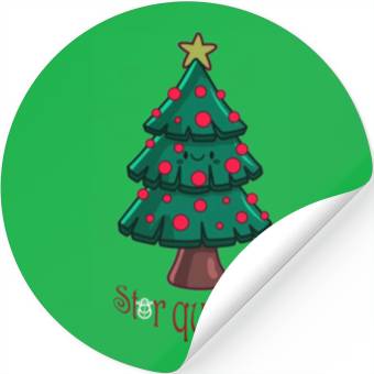 Discover Christmas tree-star qualitree Stickers