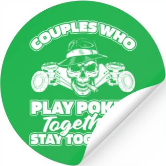 Discover Poker Couple Stickers