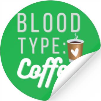 Discover Blood Type Coffee Stickers