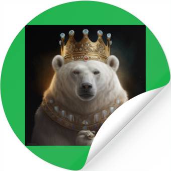 Discover Polar Bear King Stickers