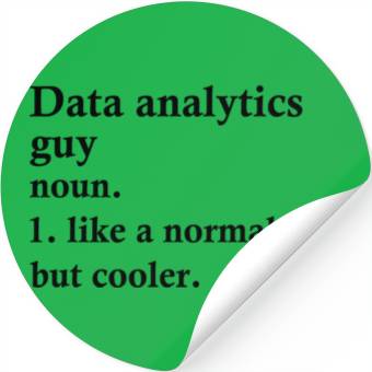 Discover Data Analytics Guy Funny Analyst Definition Stickers