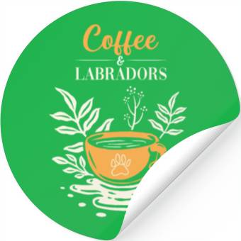 Discover Labrador Retriever Coffee And Labradors Stickers