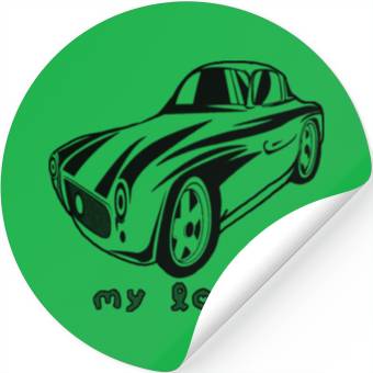 Discover Car with typography Stickers