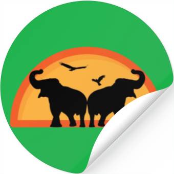 Discover Elephant vacation Stickers