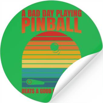 Discover Retro Pinball Beats Work Arcade Machine Stickers