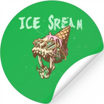 Discover Ice scream Halloween Stickers