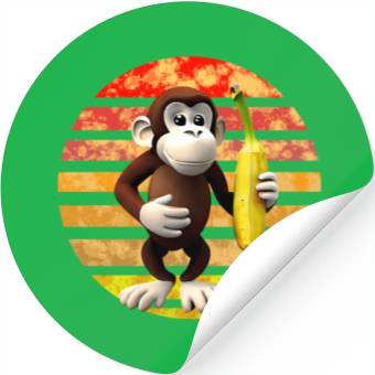 Discover Banana monkey Stickers
