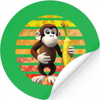 Discover Banana monkey Stickers